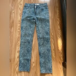 Tory Burch Textured Blue Skinny Pants size 25